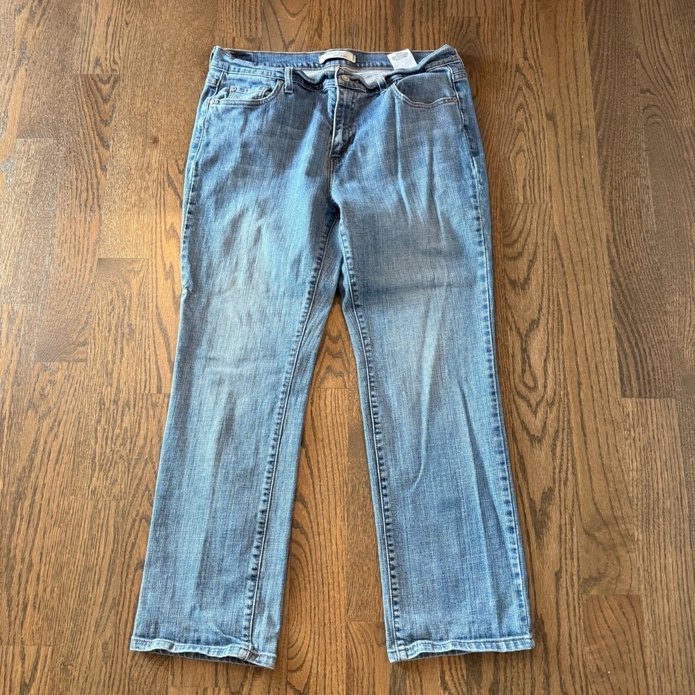 Levi's classic 505 Straight Leg Blue Jeans size 14S